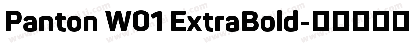 Panton W01 ExtraBold字体转换